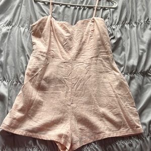 Forever 21 spaghetti strap pink romper with shorts